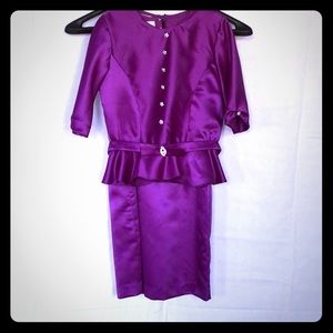 Custom dress w/ peplum for pageant interview